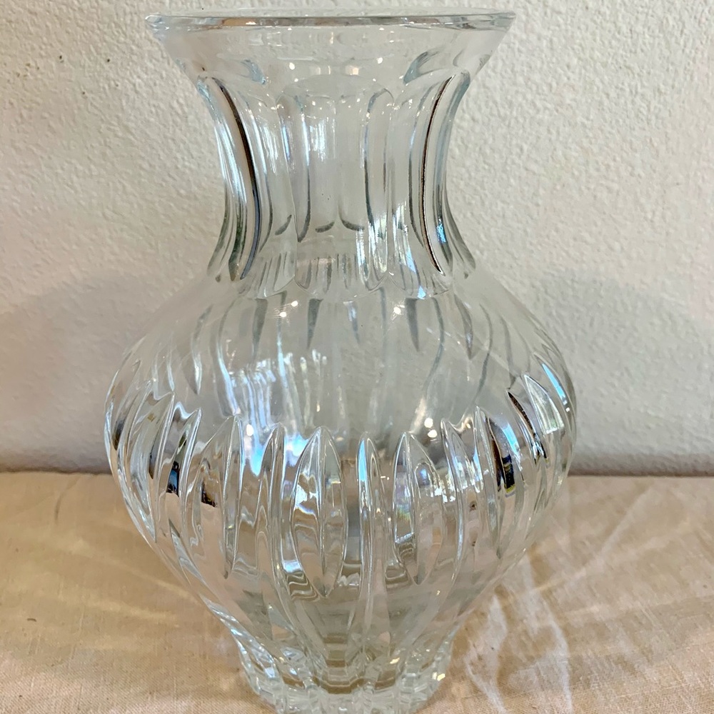 LARGE 12” WATERFORD CRYSTAL VASE MARQUISE
